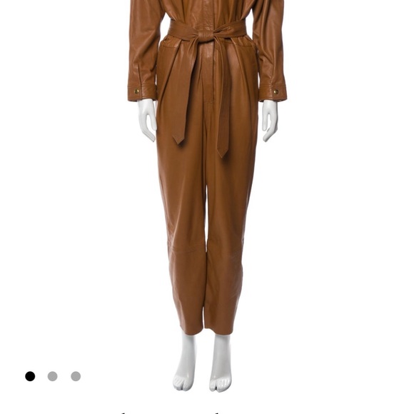 Notes du Nord Pants - Women’s Tan Notes du Nord Nixon Leather Jumpsuit Lamb Leather Jumpsuit Size: XL